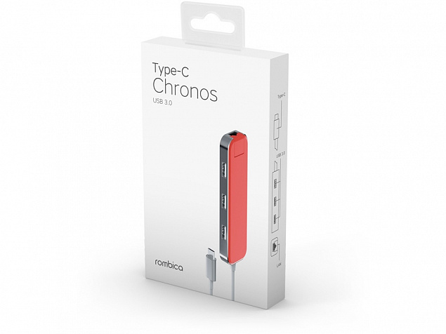 Хаб USB Type-C 3.0 «Chronos» с логотипом в Нефтекамске заказать по выгодной цене в кибермаркете AvroraStore