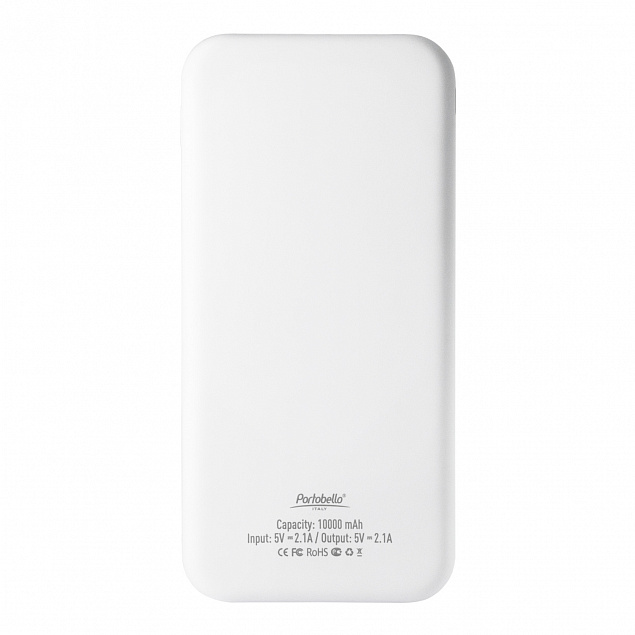 Внешний аккумулятор, Luce, 10000 mAh, белый с логотипом в Нефтекамске заказать по выгодной цене в кибермаркете AvroraStore