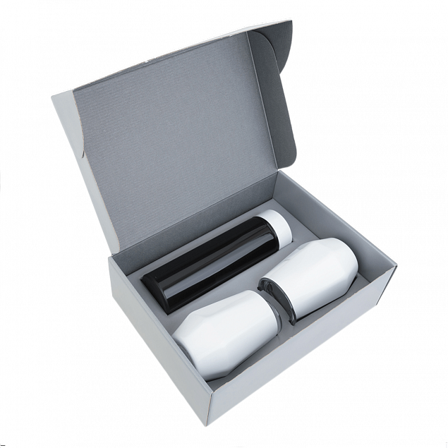 Набор Hot Box duo E2B grey (черный с белым) с логотипом в Нефтекамске заказать по выгодной цене в кибермаркете AvroraStore