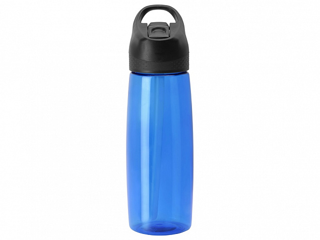 Бутылка c кнопкой Tank, тритан, 680мл Waterline, синий с логотипом в Нефтекамске заказать по выгодной цене в кибермаркете AvroraStore