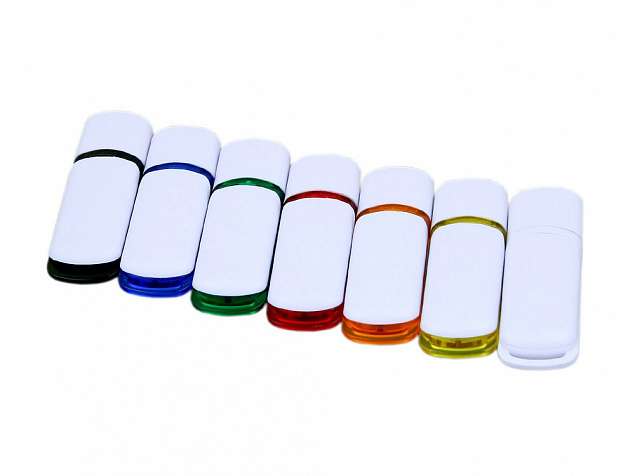USB 2.0- флешка на 8 Гб с цветными вставками с логотипом в Нефтекамске заказать по выгодной цене в кибермаркете AvroraStore