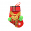 Сапожок подарочный новогодний №2 (олень красный), красный с логотипом в Нефтекамске заказать по выгодной цене в кибермаркете AvroraStore