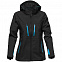 Куртка софтшелл женская Patrol, черная с синим с логотипом в Нефтекамске заказать по выгодной цене в кибермаркете AvroraStore