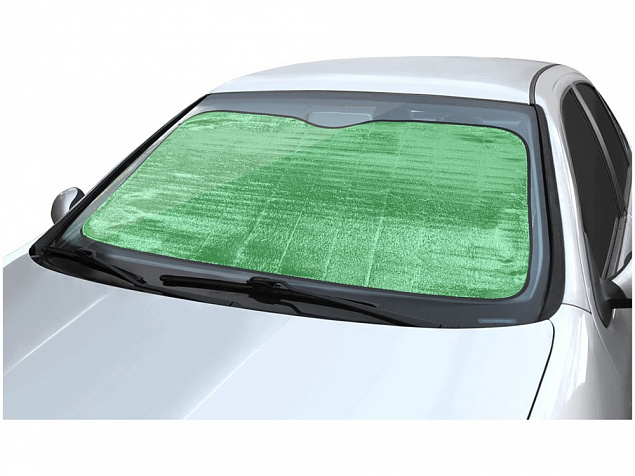 Автомобильный солнцезащитный экран Noson, зеленый с логотипом в Нефтекамске заказать по выгодной цене в кибермаркете AvroraStore