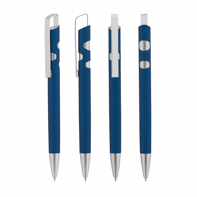 Ручка шариковая "Arni", синий металлик с логотипом в Нефтекамске заказать по выгодной цене в кибермаркете AvroraStore