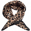 Платок Leopardo Silk, коричневый с логотипом в Нефтекамске заказать по выгодной цене в кибермаркете AvroraStore
