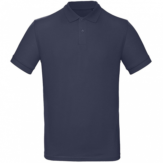 Рубашка поло мужская Inspire, темно-синяя с логотипом в Нефтекамске заказать по выгодной цене в кибермаркете AvroraStore