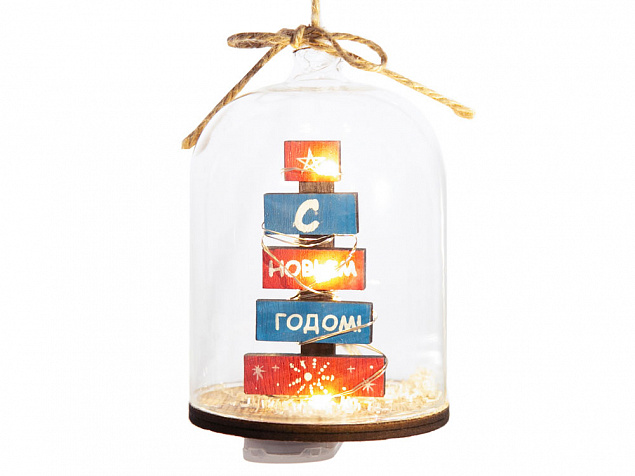 Новогоднее украшение «Новый год в колбе» с логотипом в Нефтекамске заказать по выгодной цене в кибермаркете AvroraStore