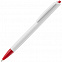 Ручка шариковая Tick, белая с красным с логотипом в Нефтекамске заказать по выгодной цене в кибермаркете AvroraStore