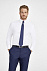 Рубашка мужская с длинным рукавом BRIGHTON, белая с логотипом в Нефтекамске заказать по выгодной цене в кибермаркете AvroraStore