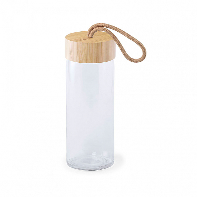 Бутылка для воды BURDIS, 420 мл, бамбук, стекло с логотипом в Нефтекамске заказать по выгодной цене в кибермаркете AvroraStore