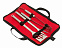 Набор для барбекю SMOKY, черный, красный с логотипом в Нефтекамске заказать по выгодной цене в кибермаркете AvroraStore