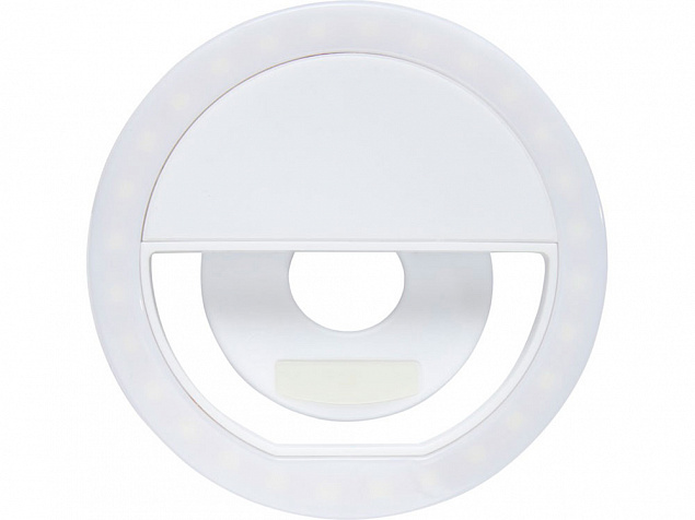 Ring фонарь для селфи, белый с логотипом в Нефтекамске заказать по выгодной цене в кибермаркете AvroraStore