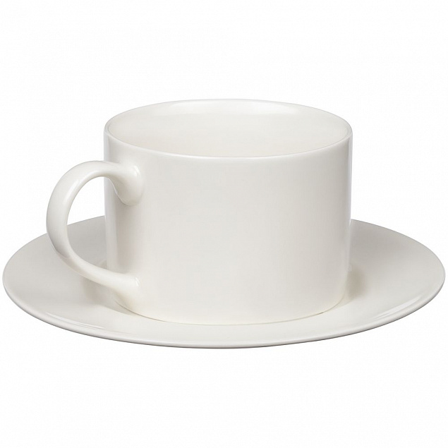 Чайная пара Clio, белая с логотипом в Нефтекамске заказать по выгодной цене в кибермаркете AvroraStore