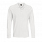 Рубашка поло с длинным рукавом Prime LSL, белая с логотипом в Нефтекамске заказать по выгодной цене в кибермаркете AvroraStore