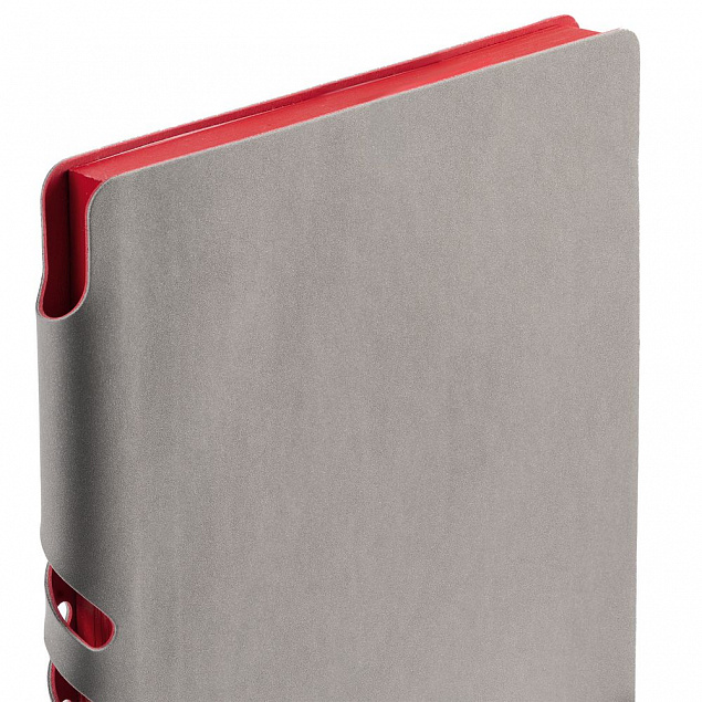 Ежедневник Flexpen, недатированный, серебристо-красный с логотипом в Нефтекамске заказать по выгодной цене в кибермаркете AvroraStore