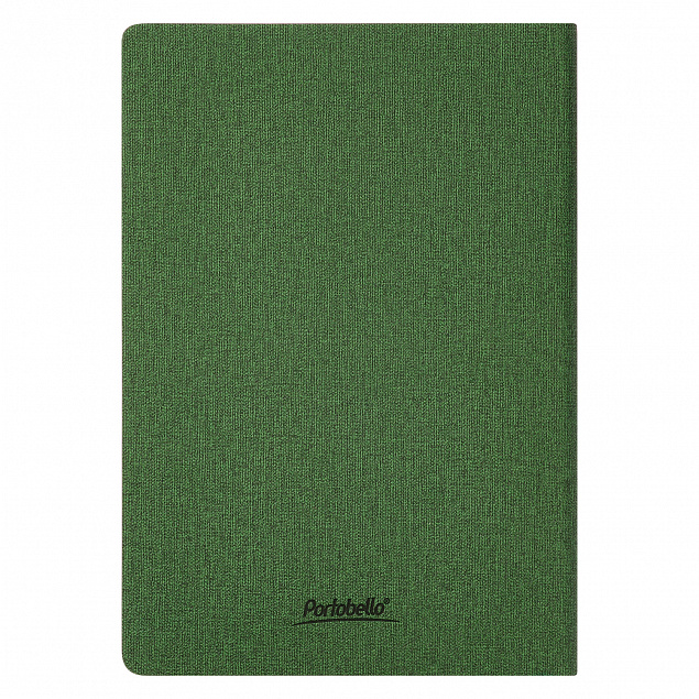 Ежедневник Portobello Trend, TWEED, недатированный, зеленый (без упаковки, без стикера) с логотипом в Нефтекамске заказать по выгодной цене в кибермаркете AvroraStore