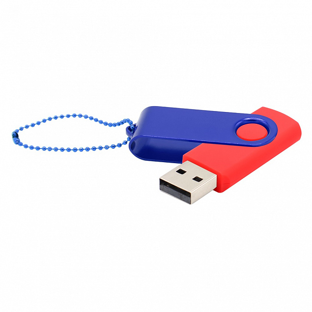 Флешка Designer To Go 2.0 USB 16Gb, красный/синий с логотипом в Нефтекамске заказать по выгодной цене в кибермаркете AvroraStore