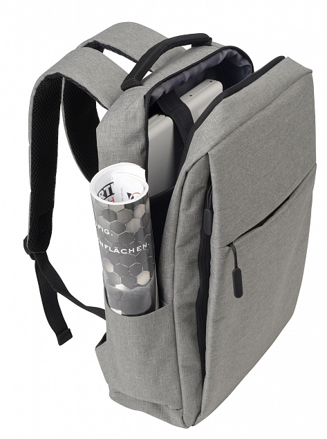 Рюкзак JUST, светло-серый с логотипом в Нефтекамске заказать по выгодной цене в кибермаркете AvroraStore