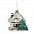 Ёлочная игрушка Домик (белый) с логотипом в Нефтекамске заказать по выгодной цене в кибермаркете AvroraStore