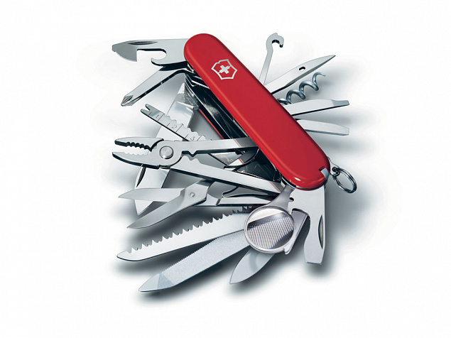 Нож перочинный «Swiss Champ», 91 мм, 33 функции с логотипом в Нефтекамске заказать по выгодной цене в кибермаркете AvroraStore