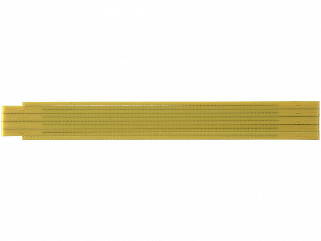 Складная линейка длиной 2 м, желтый с логотипом в Нефтекамске заказать по выгодной цене в кибермаркете AvroraStore