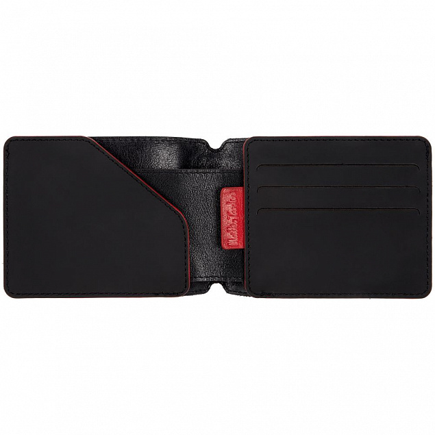 Портмоне Arrival, черное с красным с логотипом в Нефтекамске заказать по выгодной цене в кибермаркете AvroraStore