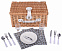 Плетеная корзина для пикника KINGS PARK, коричневая с логотипом в Нефтекамске заказать по выгодной цене в кибермаркете AvroraStore