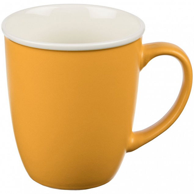 Кружка Doppel, желтая с логотипом в Нефтекамске заказать по выгодной цене в кибермаркете AvroraStore