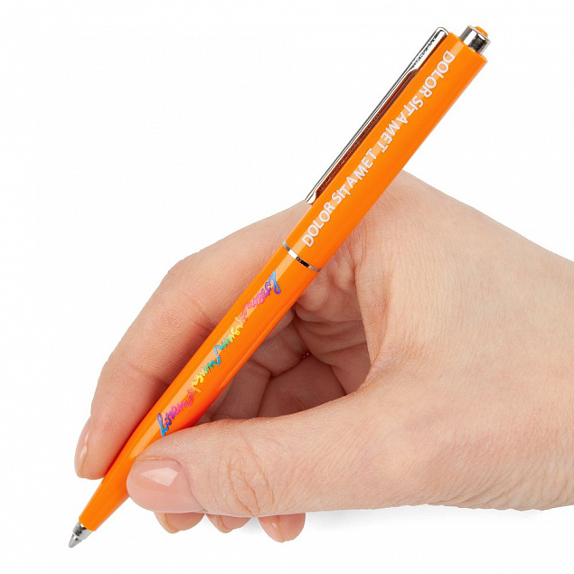Ручка шариковая Senator Point ver.2, оранжевая с логотипом в Нефтекамске заказать по выгодной цене в кибермаркете AvroraStore