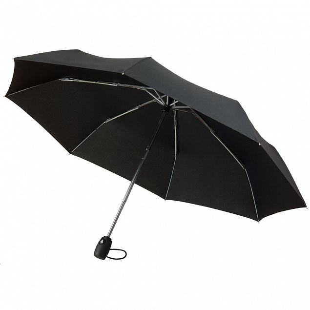 Зонт складной Comfort, черный с логотипом в Нефтекамске заказать по выгодной цене в кибермаркете AvroraStore