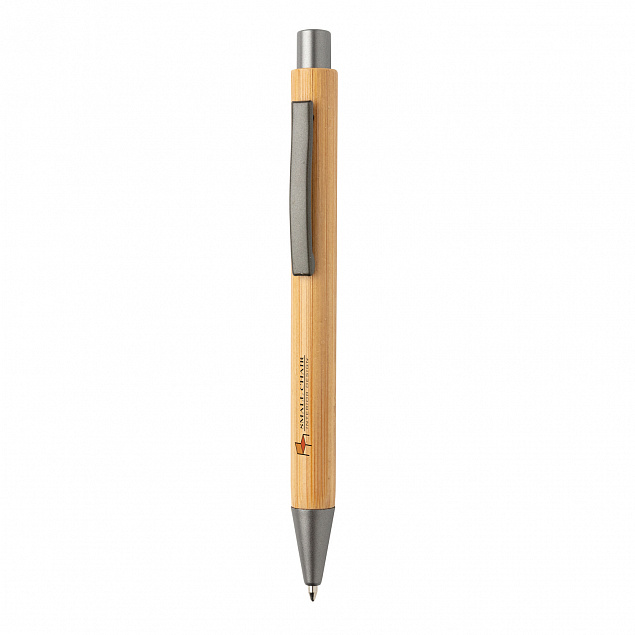 Тонкая бамбуковая ручка с логотипом в Нефтекамске заказать по выгодной цене в кибермаркете AvroraStore