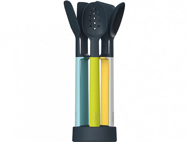 Набор силиконовых кухонных инструментов Elevate™ Оpal на подставке с логотипом в Нефтекамске заказать по выгодной цене в кибермаркете AvroraStore