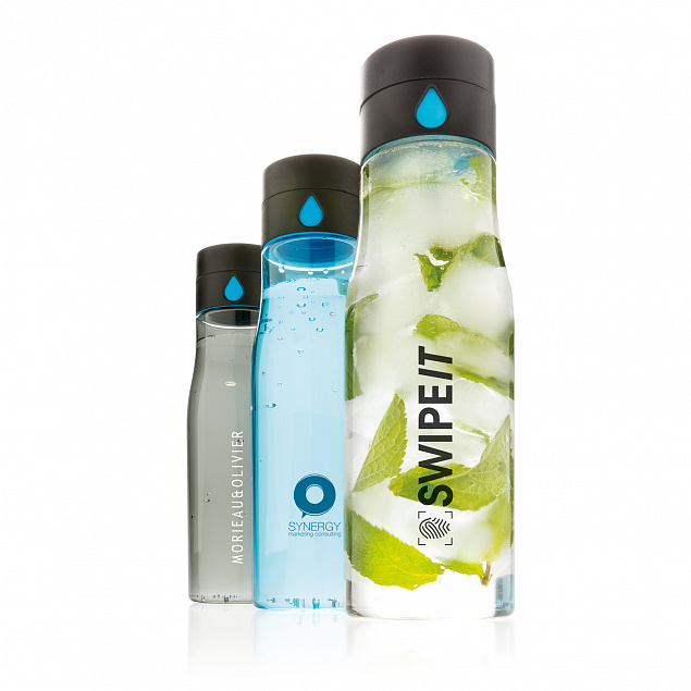 Бутылка для воды Aqua из материала Tritan, прозрачная с логотипом в Нефтекамске заказать по выгодной цене в кибермаркете AvroraStore