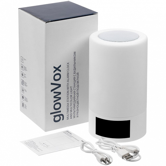 Мультимедийная станция glowVox, белая с логотипом в Нефтекамске заказать по выгодной цене в кибермаркете AvroraStore