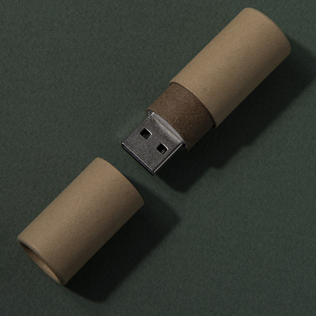USB flash-карта TUBE (8Гб), натуральная, 6,0х1,7х1,7 см, картон с логотипом в Нефтекамске заказать по выгодной цене в кибермаркете AvroraStore
