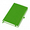 Бизнес-блокнот "Justy", 130*210 мм, светло-зеленый, твердая обложка,  резинка 7 мм, блок-линейка с логотипом в Нефтекамске заказать по выгодной цене в кибермаркете AvroraStore