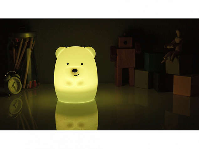 Ночник LED Bear с логотипом в Нефтекамске заказать по выгодной цене в кибермаркете AvroraStore