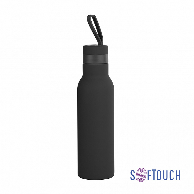 Бутылка для воды "Фитнес" 700 мл, покрытие soft touch с логотипом в Нефтекамске заказать по выгодной цене в кибермаркете AvroraStore