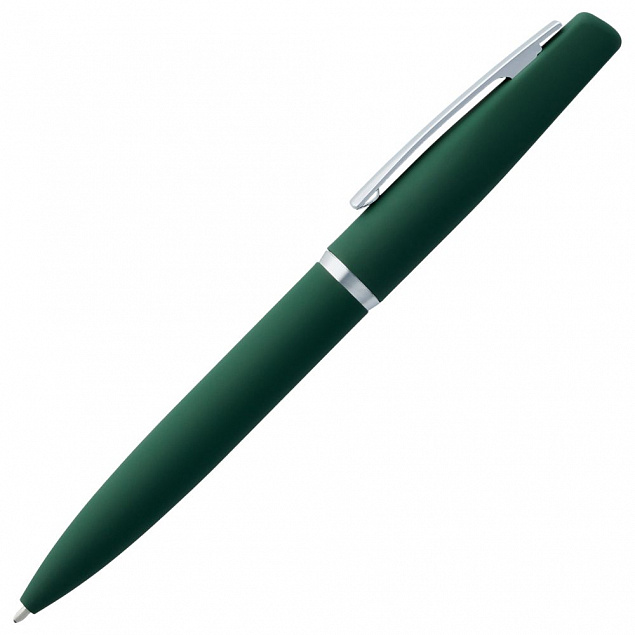 Ручка шариковая Bolt Soft Touch, зеленая с логотипом в Нефтекамске заказать по выгодной цене в кибермаркете AvroraStore
