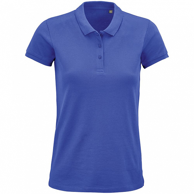 Рубашка поло женская Planet Women, ярко-синяя с логотипом в Нефтекамске заказать по выгодной цене в кибермаркете AvroraStore