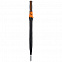 Зонт-трость Jenna, черный с оранжевым с логотипом в Нефтекамске заказать по выгодной цене в кибермаркете AvroraStore