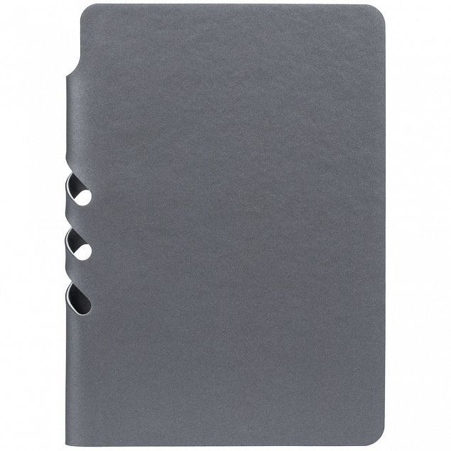 Ежедневник Flexpen Mini, недатированный, серый с логотипом в Нефтекамске заказать по выгодной цене в кибермаркете AvroraStore