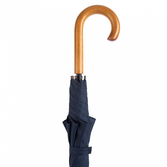 Зонт-трость Classic, темно-синий с логотипом в Нефтекамске заказать по выгодной цене в кибермаркете AvroraStore