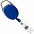 Ретрактор Access New с карабином, синий с логотипом в Нефтекамске заказать по выгодной цене в кибермаркете AvroraStore