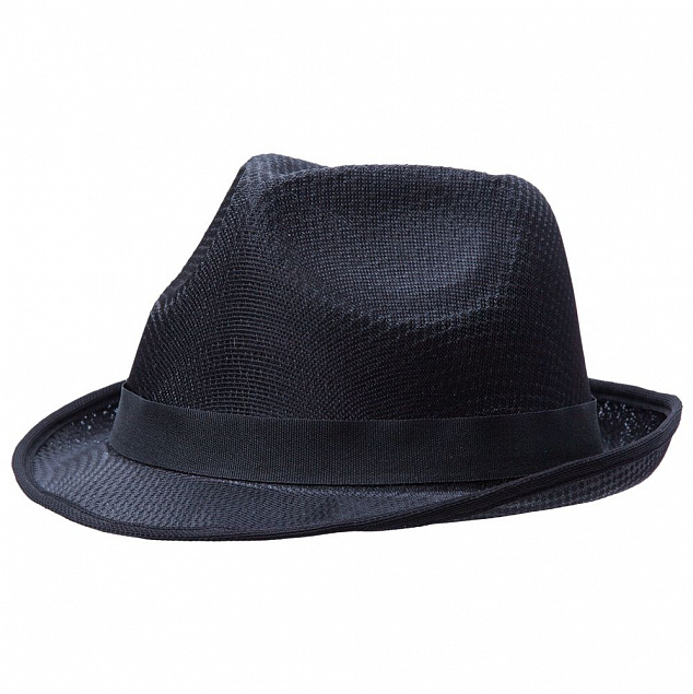 Шляпа Gentleman, черная с черной лентой с логотипом в Нефтекамске заказать по выгодной цене в кибермаркете AvroraStore