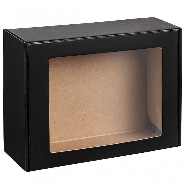 Коробка с окном Visible, черная с логотипом в Нефтекамске заказать по выгодной цене в кибермаркете AvroraStore