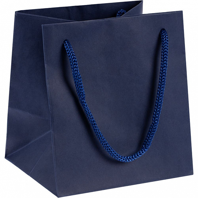 Пакет под кружку Cupfull, темно-синий с логотипом в Нефтекамске заказать по выгодной цене в кибермаркете AvroraStore