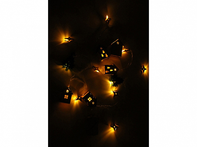 Елочная гирлянда с лампочками Новогодняя в деревянной подарочной коробке с логотипом в Нефтекамске заказать по выгодной цене в кибермаркете AvroraStore