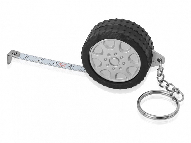 Брелок-рулетка "Шина", 1м с логотипом в Нефтекамске заказать по выгодной цене в кибермаркете AvroraStore